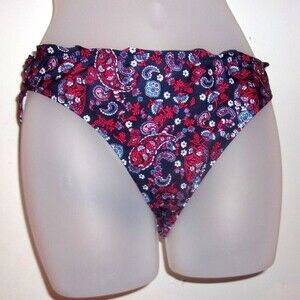 Old Navy Medium Red/Blue Paisley Print Bikini Bottoms NWT